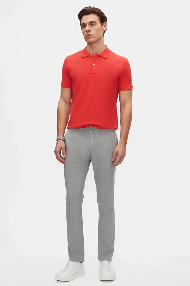 Ds Damat Slim Fit Gray Elastic Waist Drawstring Zippered Lycra Comfortable Jogger Pants - 2