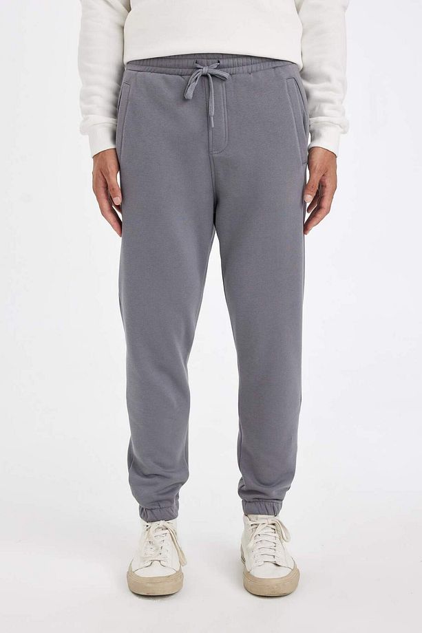 Jogger Eşofman Altı Standart Fit Basic Düz Beli Bağcıklı Lastikli Paça Cepli A6468AX23AU - 5