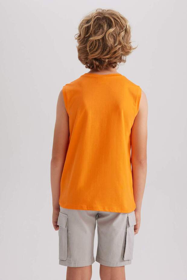 Erkek Çocuk Bisiklet Yaka Basic Düz Atlet B0669A8NS - 6