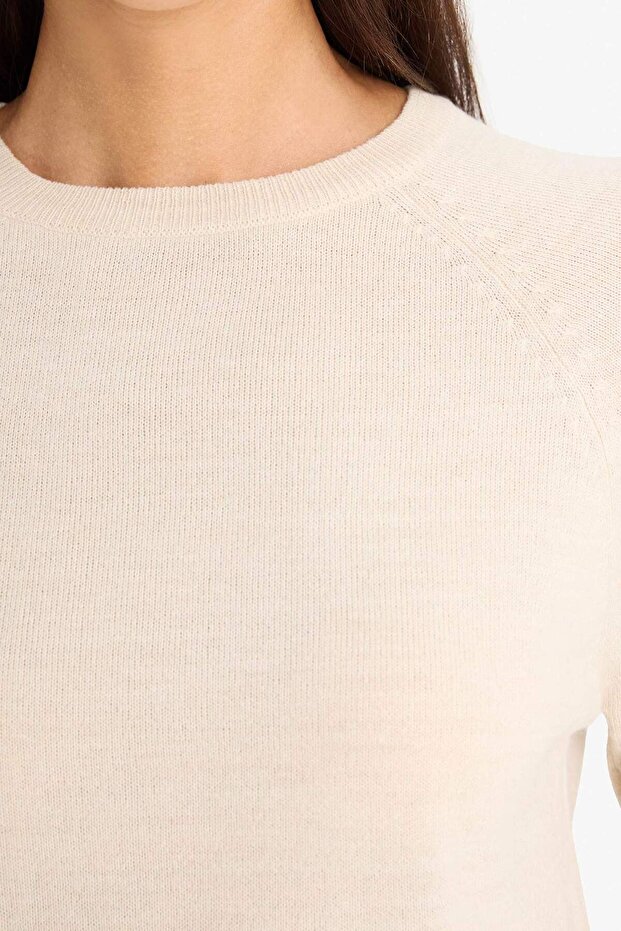 Regular Fit Bisiklet Yaka Basic Kazak I6913AZ23WN - 5