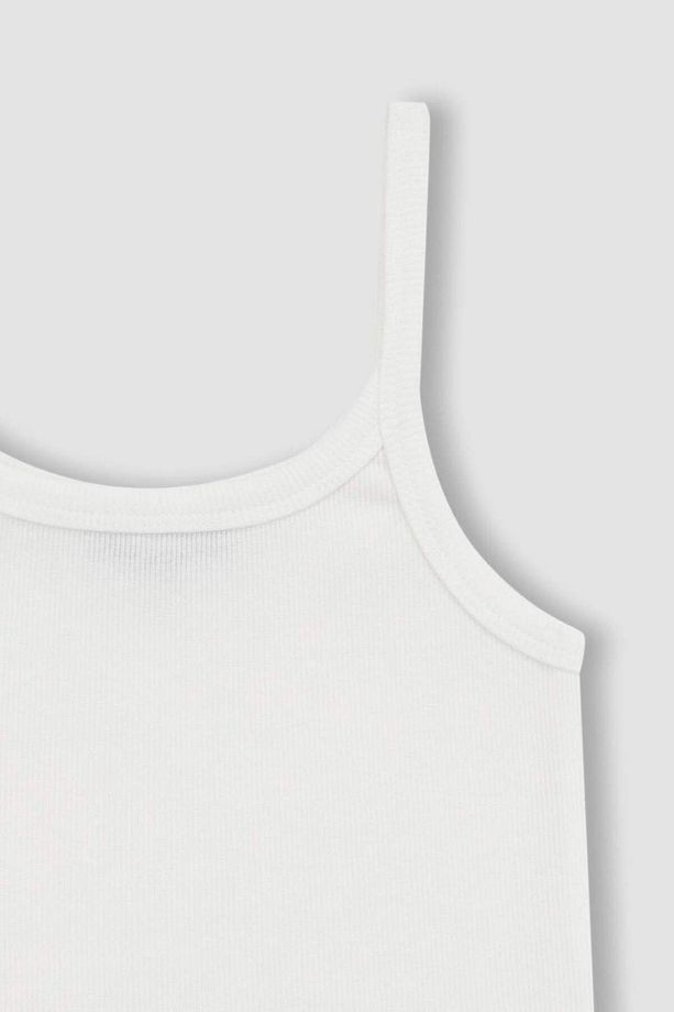 Coool Fitted Fitilli Kaşkorse Beyaz Askılı Basic Atlet B1659AX23HS - 8
