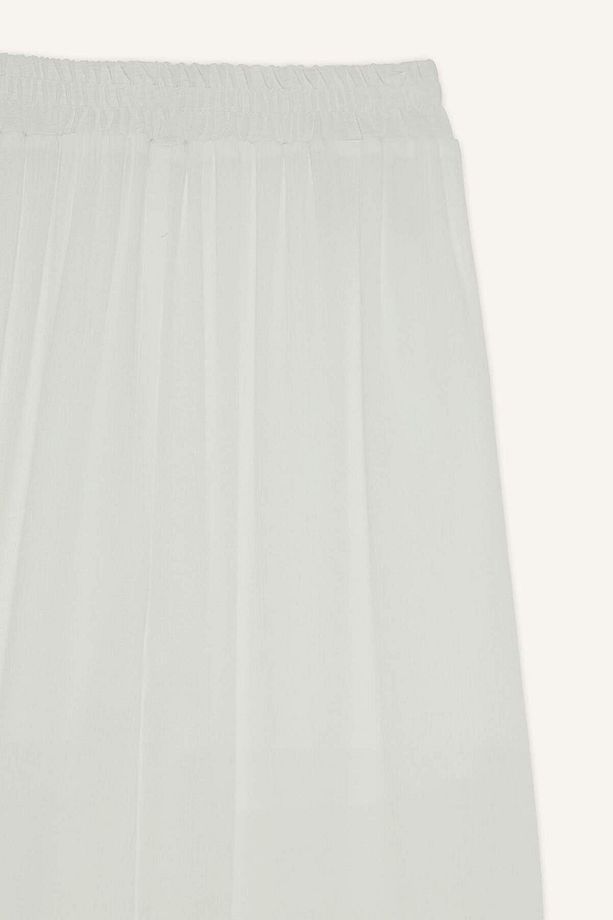 Krinkıl Viskon Pantolon Wide Leg Geniş Bol Paça Basic Düz Yüksek Bel Standart Boy Z5705AZ23HS - 8