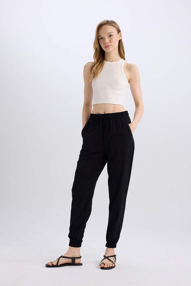 Jogger Fit Cepli Normal Bel Bilek Boy Viskon Pantolon X0140AZ23SP - 2