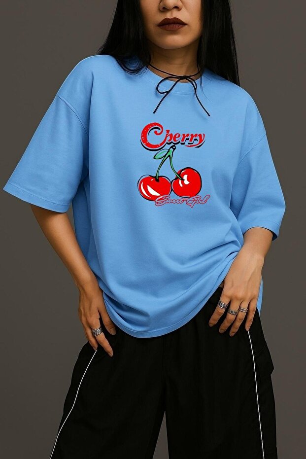 Cherry Sweat Gil Oversized Tee