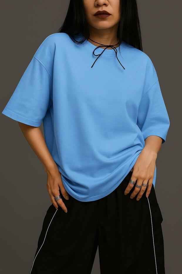 Plain Oversize Tee - 1