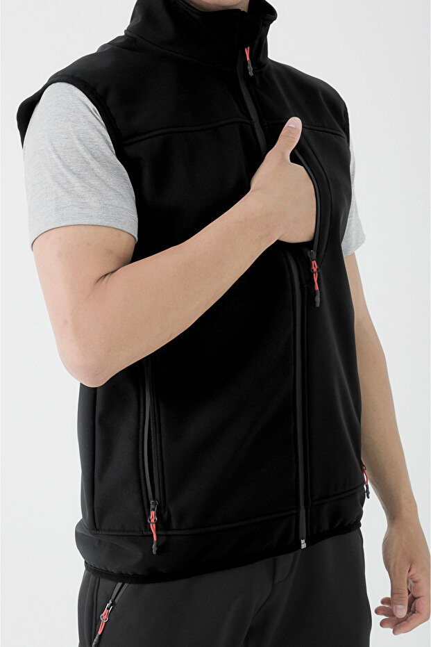 Erkek Dik Yaka Softshell Yelek - 4