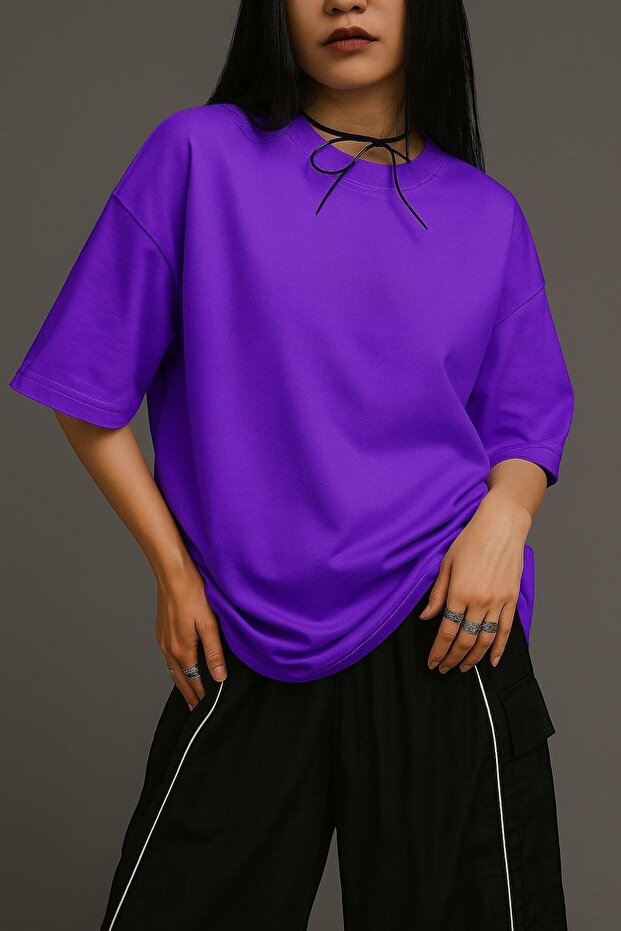 تي شيرت عادي كبير الحجم - 1