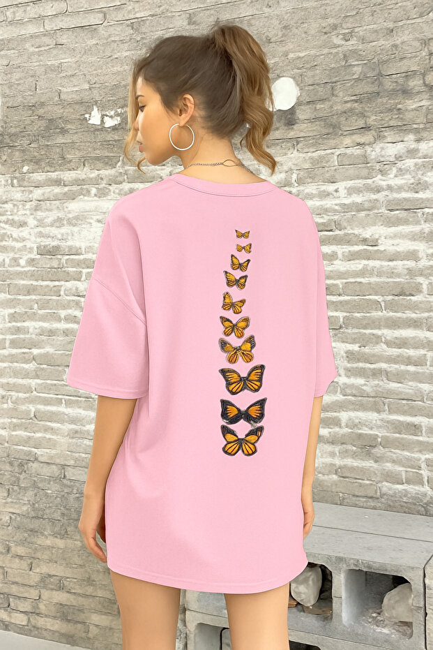 Butterfly Printed Oversize Unisex T-Shirt