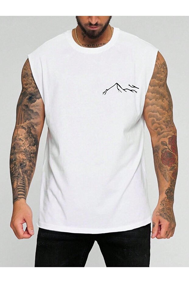 Mountain Printed Sleeveless T-Shirt
