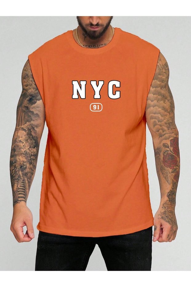 Nyc 91 Printed Sleeveless T-Shirt