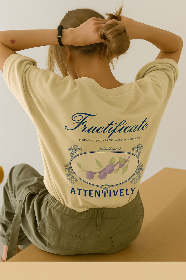 تي شيرت مطبوع كبير الحجم