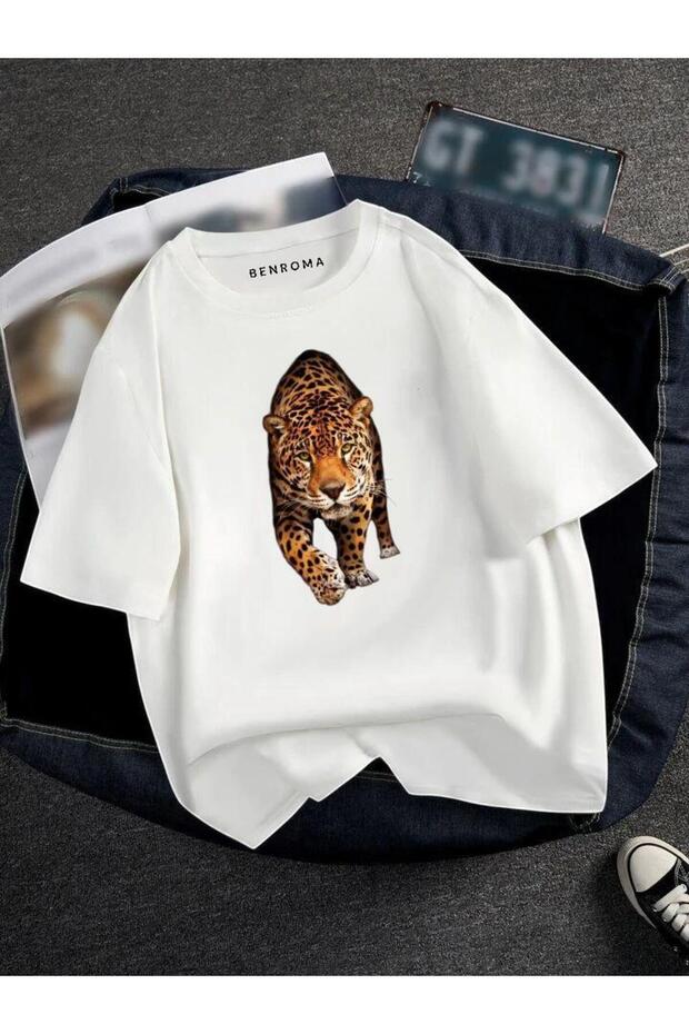 Tiger Printed Oversize Unisex T-shirt