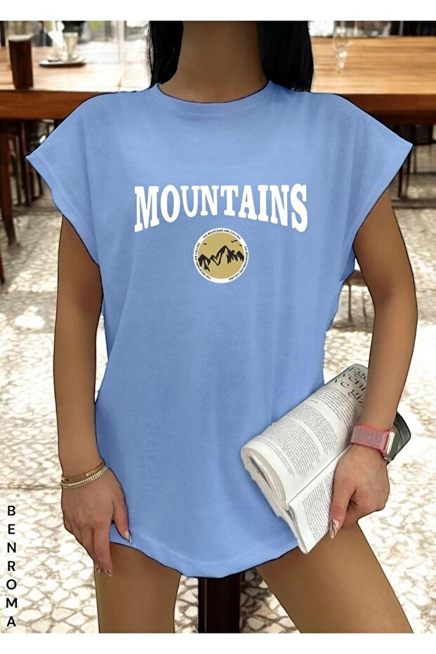 تي شيرت بدون أكمام مطبوع