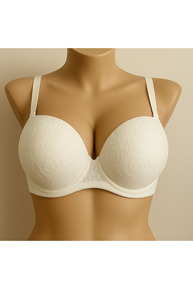 Underwire Gatherer Strapless Bra Without Padding - 1