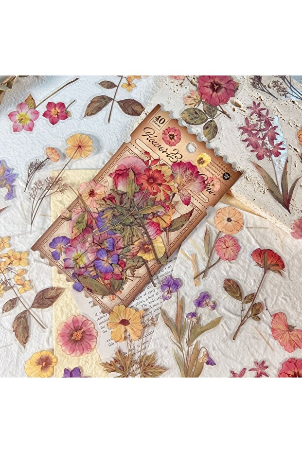 C 40 sheets Autumn Leaf Mushroom Theme Stickers pack Journal Diy Scrapbooking Supplies Diary Album .