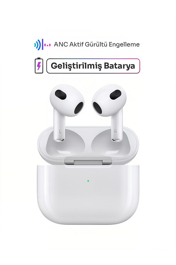 3. Nesil ANC Android Ve Ios Iphone Uyumlu Yeni Nesil Kablosuz Mikrofonlu Bluetooth Kulaklık - 1
