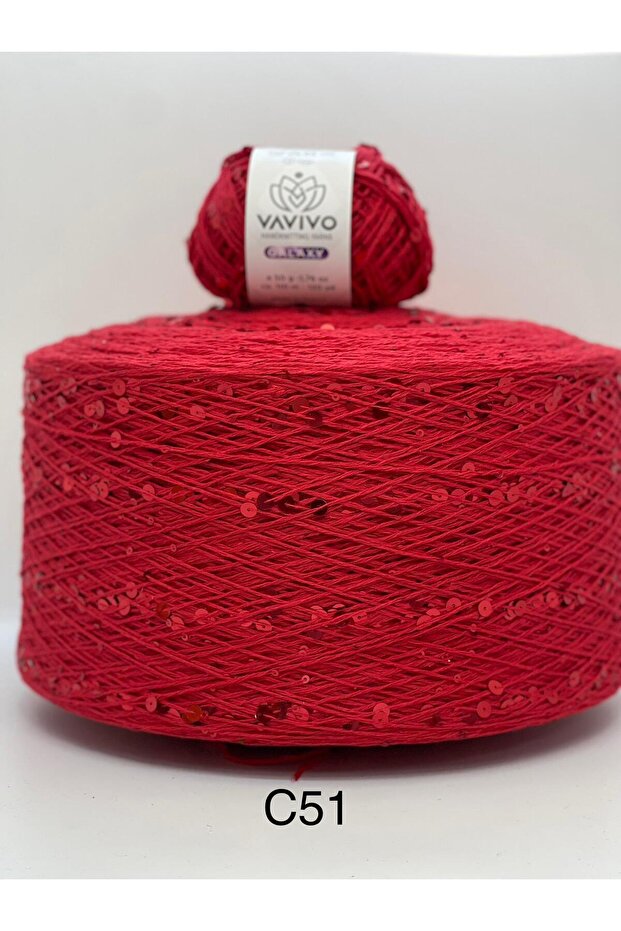Vavivo Galaxy 3+6 mm Thick Sequence Hand Knitting and Bag Yarn
