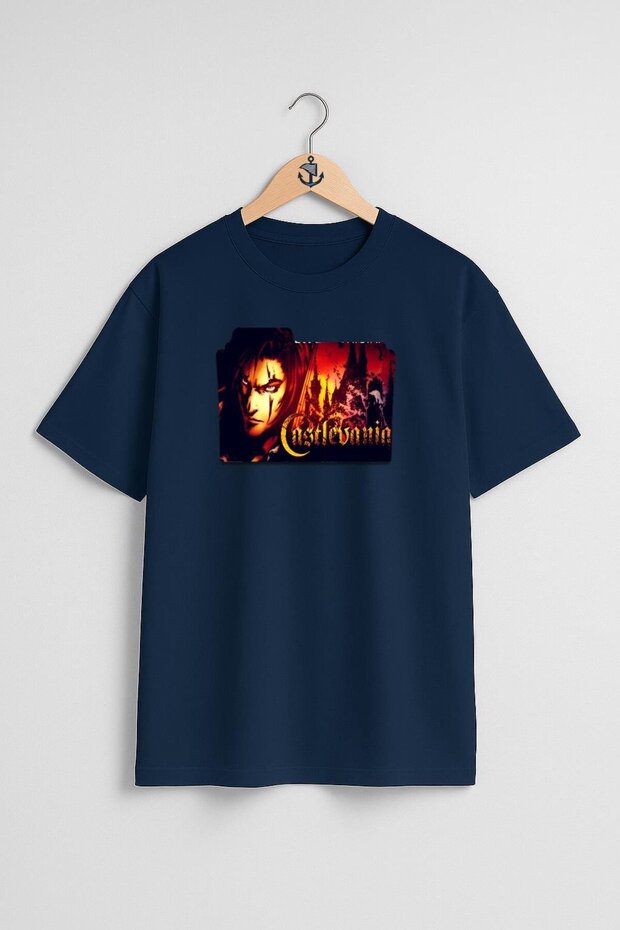 تي شيرت للجنسين بتصميم صدر Castlevania كبير الحجم