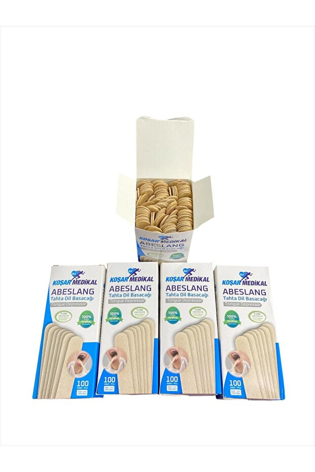 Abeslang Tahta Dil Basacağı 1 Paket 100 Adet - 5