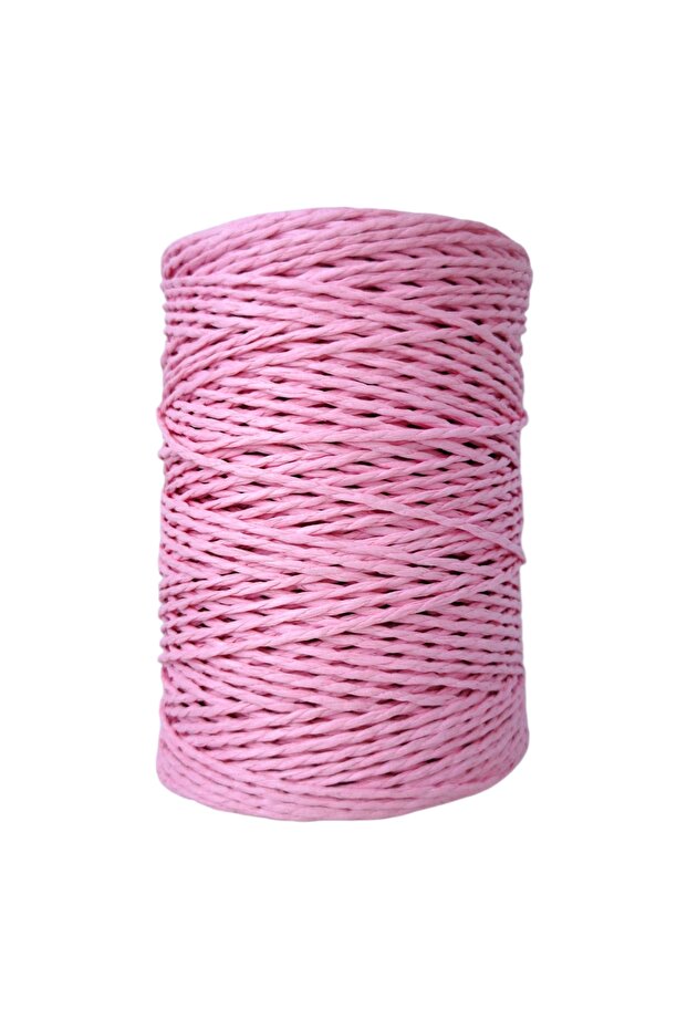 Pembe Kağıt İp Örgü İpi 200 Gr Hazır Sarılmış - 1