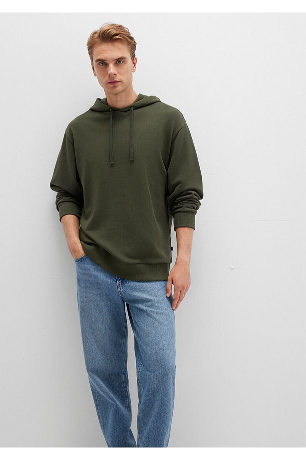 Kapüşonlu Haki Sweatshirt 0S10417-71545 - 2