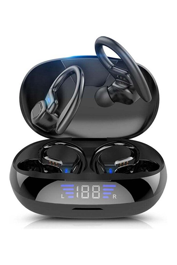 Bluetooth Headset Touch Wireless Ear-Mounted Digital Display With Mobile Power Charging Case Typc C - 8