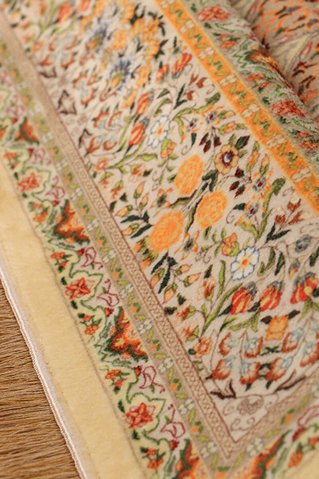 Sarı Bambu Halı Seccade - 4