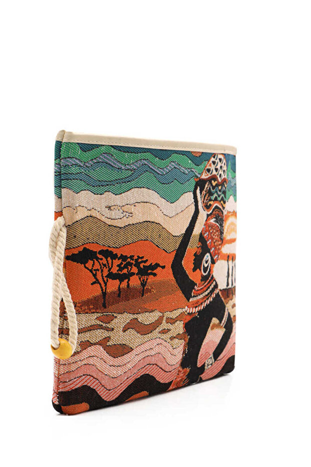 حقيبة يد منسوجة بنمط أفرو - 3