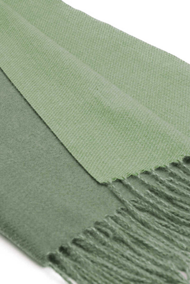 Mint Çift Taraflı Kışlık Şal - 4