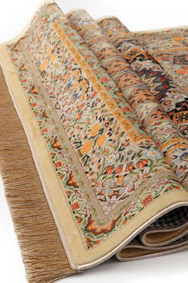 Sarı Bambu Halı Seccade - 3