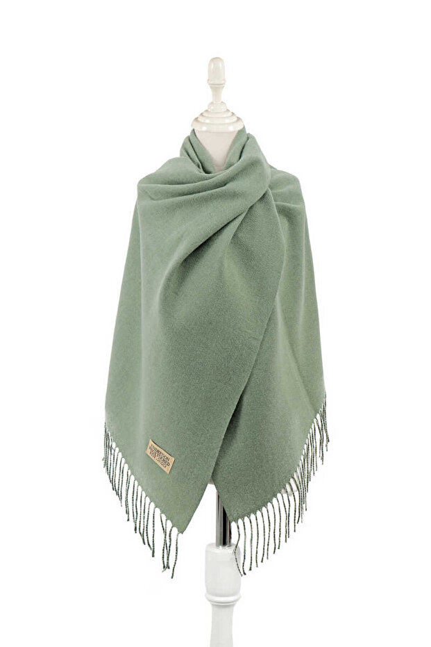 Mint Çift Taraflı Kışlık Şal - 1