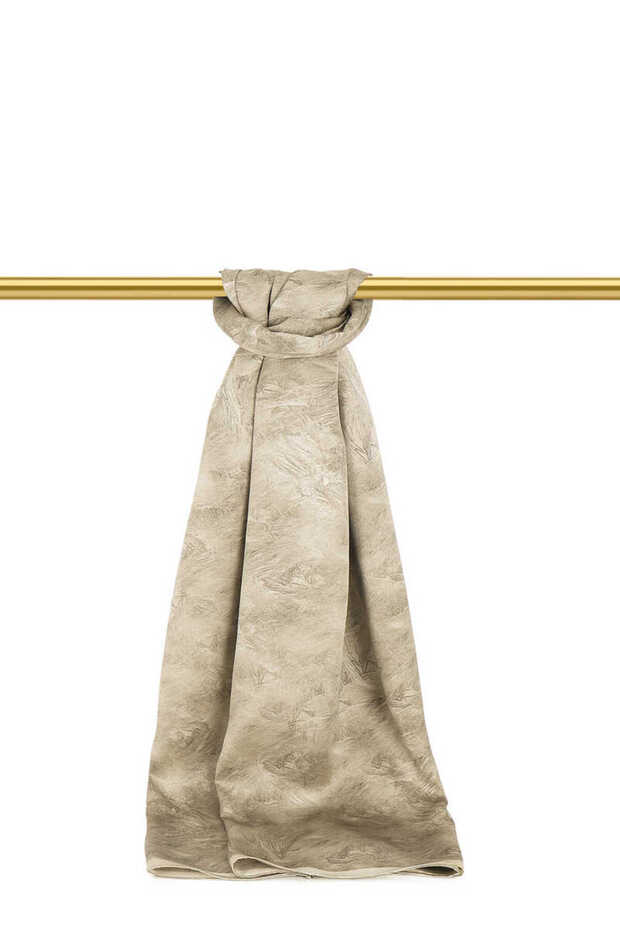 Stone Brush Pattern Silk Shawl - 1