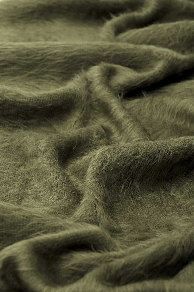 Haki Angora Şal - 4