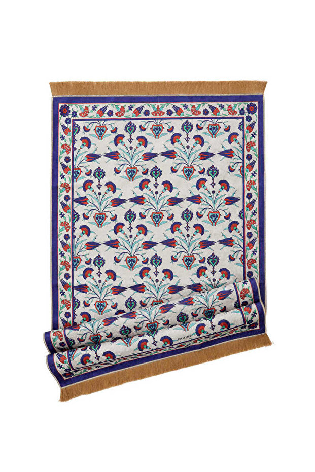 Saks Kadife Halı Seccade - 4