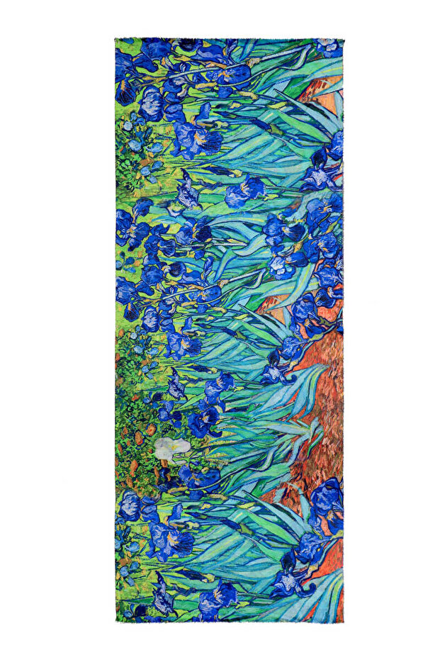 شال شتوي بنمط القزحية الخضراء - 4