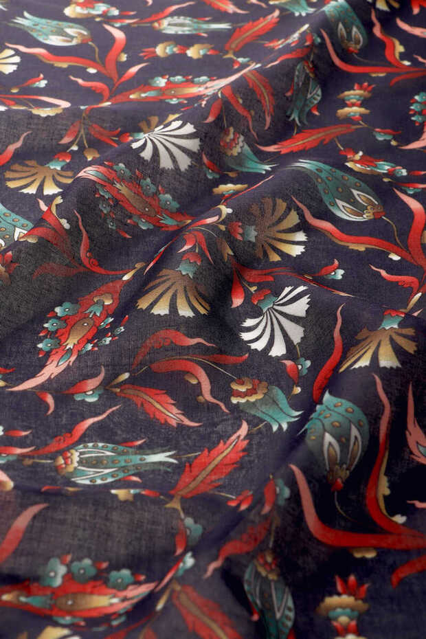 وشاح القرنفل الناعم بنمط التوليب الأخضر - 3