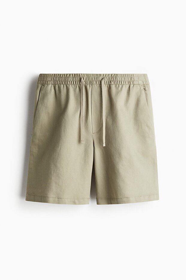 Keten Karışımlı Şort Relaxed Fit - 4