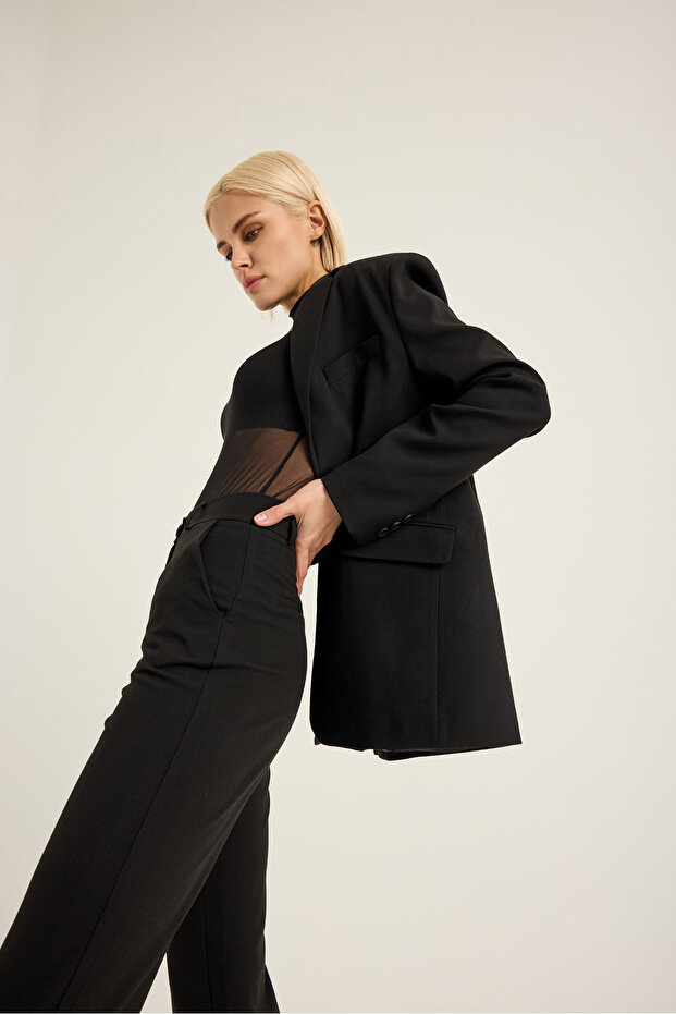 سترة بليزر بفتحة مزدوجة - 5