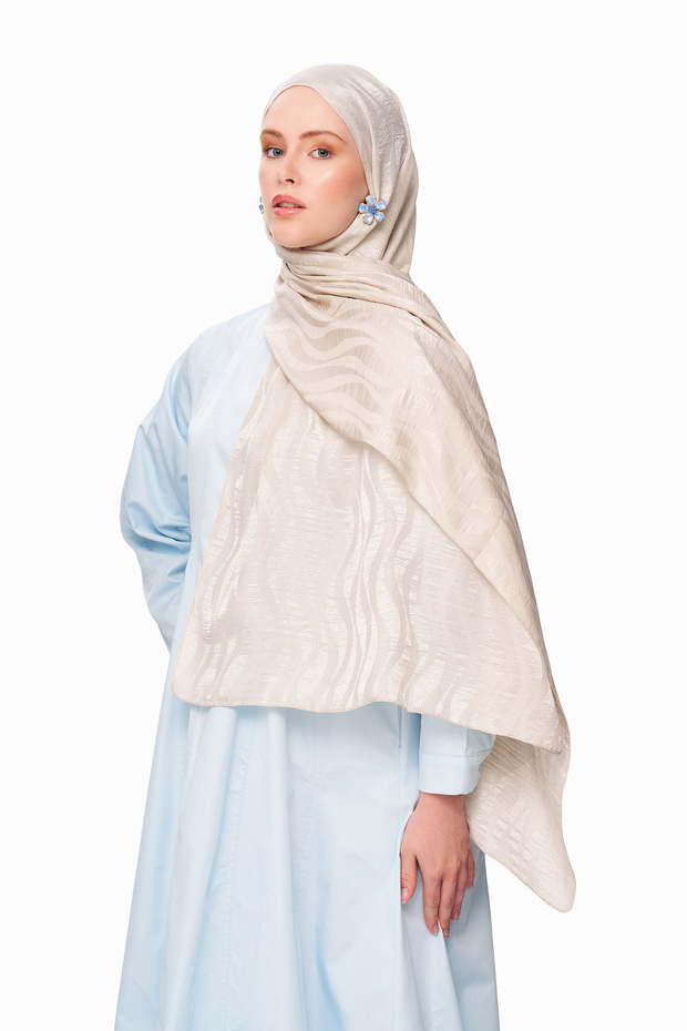 Şal jacquard premium Sable Drift Ecru - 3