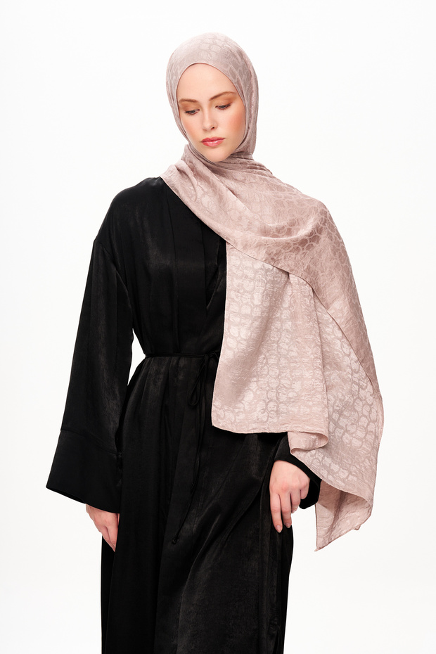 Perla Premium Jakarlı Şal Ekru - 3