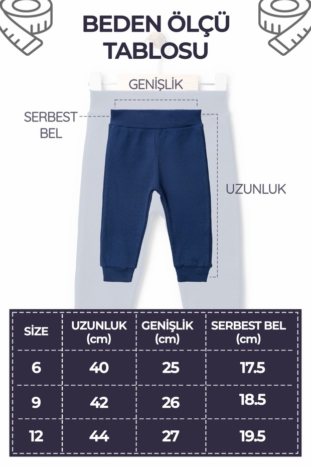 Bebek-Çocuk 3 Lü Tek Alt Likralı ,Pamuklu - 9