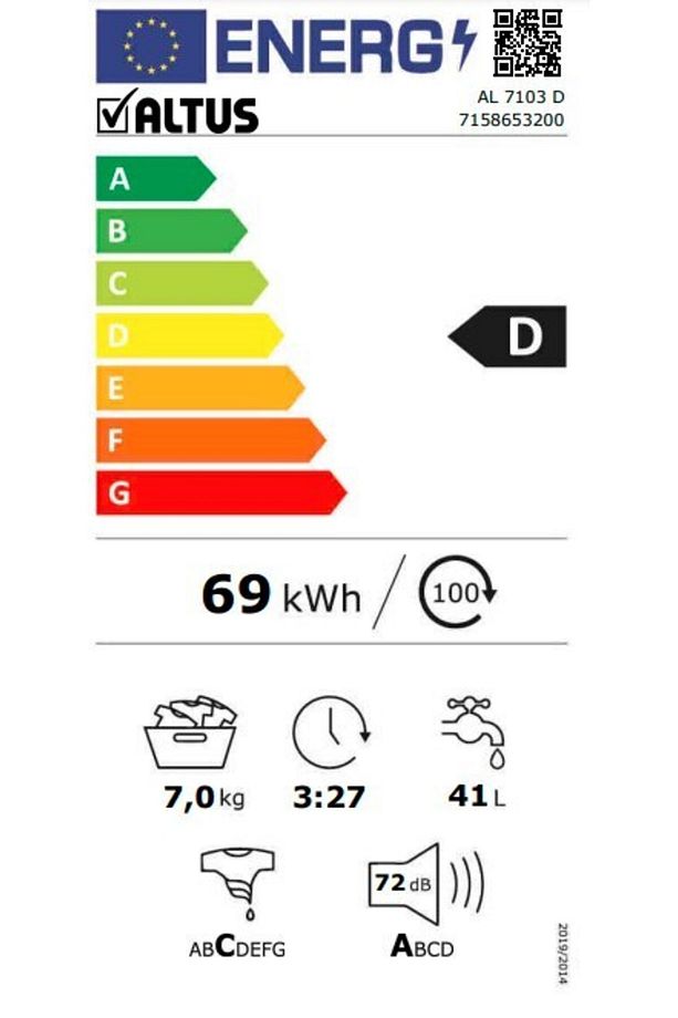 AL7103D 7 KG 1000 DEVİR İNVERTER MOTOR ÇAMAŞIR MAKİNESİ (BEYAZ) - 3