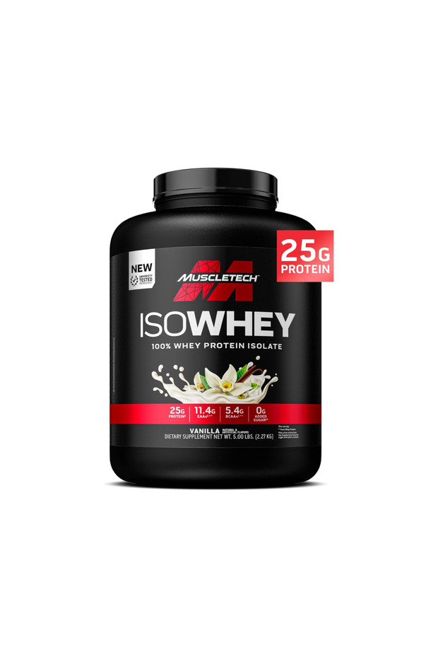 Iso 100% Whey Protein Powder, Pure Isolate Whey Protein for Lean Muscle– Vanilla Flavor (5lbs) - 1