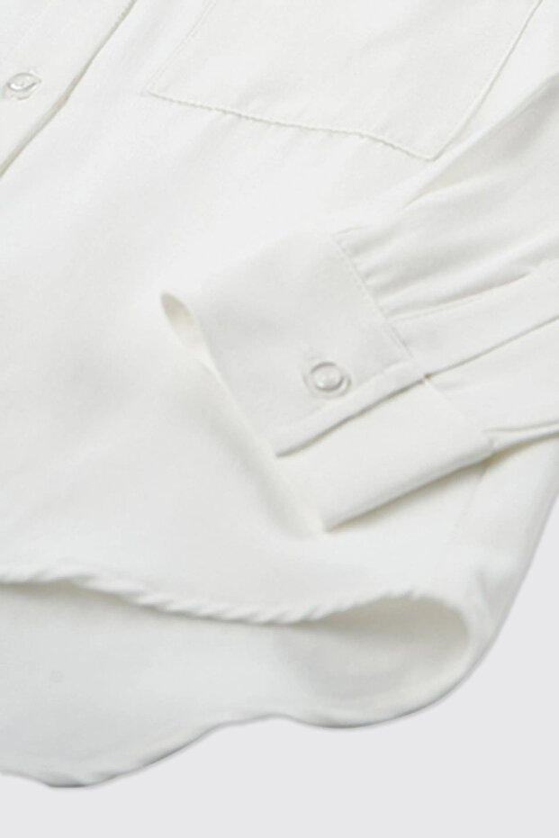 Kız Çocuk Beyaz Gömlek - 3