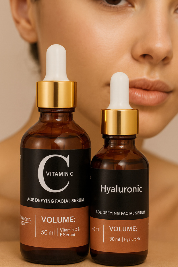 Vitamin C & Hyaluronic Acid 2’li Serum Seti – Cildi Aydınlatan ve Nemlendiren Yaşlanma Karşıtı Bakım - 7