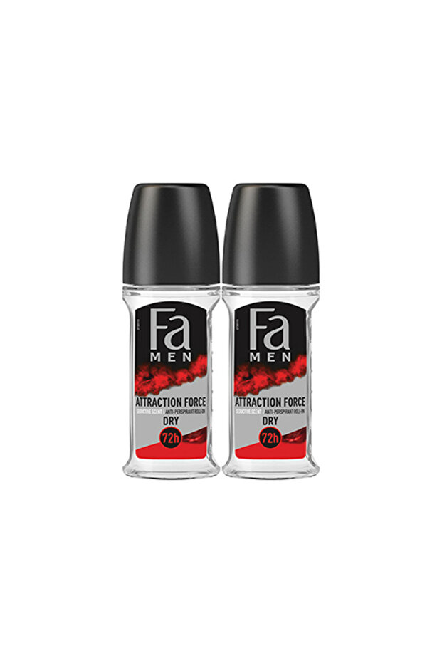 Attraction Force For Men Anti-Perspirant Roll On 2×50ml – Long-Lasting Freshness