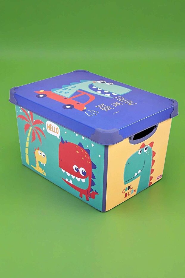 صندوق تخزين مزخرف بنمط Dude سعة 17 لترًا - 1