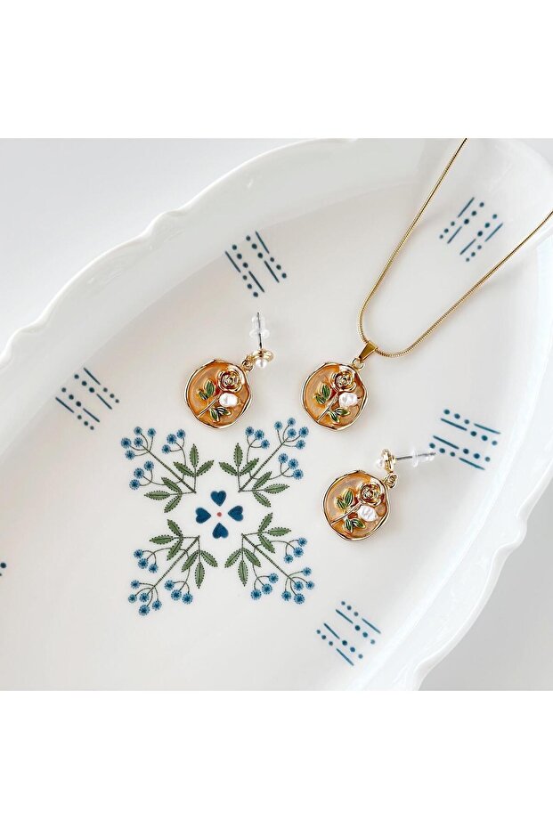 Speculum Çelik Kolye Küpe - 1