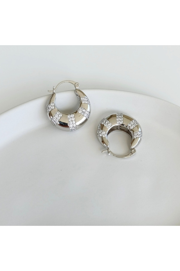 Gale Gray Steel Earrings