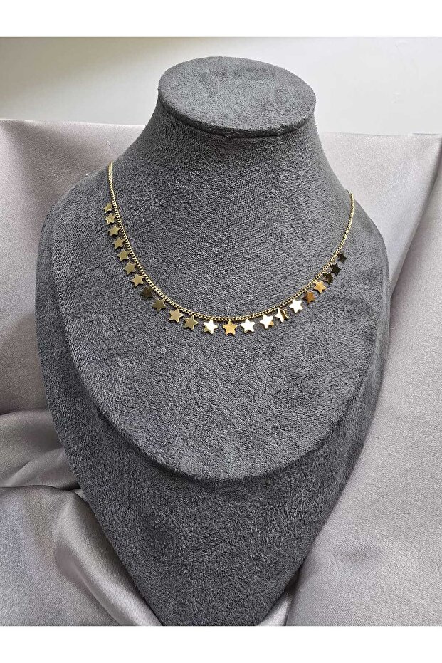 yıldızlı çıtır çelik kolye - 3